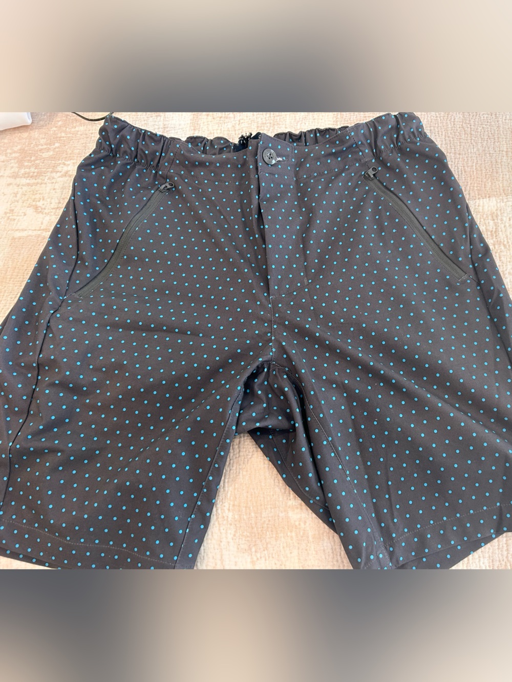 Five Four Brown Shorts with Teal Polka Dots Men’s 34